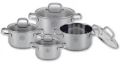 Zestawy garnków i patelni - MG HOME ZESTAW GARNKÓW NIERDZEWNYCH STILO-8 ELEMENTÓW zakupy dla domu i biura! STILO - miniaturka - grafika 1