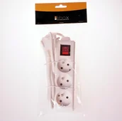 Listwy zasilające - Libox Listwa zasilająca 3 gniazda wyłącznik biały 1.5m LB0081-1,5 - miniaturka - grafika 1