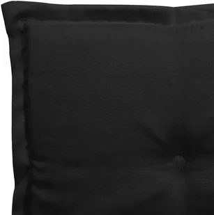 vidaXL Poduszka na ławkę ogrodową, czarna, 200 x 50 x 3 cm - Poduszki ogrodowe - miniaturka - grafika 5