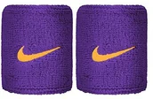 Pozostały sprzęt i akcesoria do ćwiczeń - Nike Swoosh Wrist Bands Purple 2 sztuki N.NN.04.512.OS - miniaturka - grafika 1