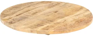 vidaXL Blat stołu, lite drewno mango, okrągły, 25-27 mm, 60 cm vidaXL - Blaty meblowe i parapety okienne - miniaturka - grafika 6