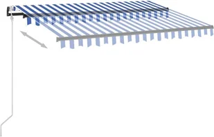 VidaXL Lumarko Automatycznie zwijana markiza, LED i czujnik wiatru, 350x250 cm! 3069093 VidaXL - Markizy - miniaturka - grafika 3