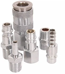 Ferm Zestaw sześciu złączy węża sprężonego powietrza, metal, ATA1025 - Pozostałe elektronarzędzia - miniaturka - grafika 2
