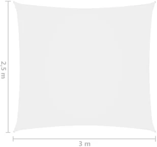 vidaXL Żagiel ogrodowy, tkanina Oxford, prostokątny, 2,5x3 m, biały 135260 - Parasole ogrodowe - miniaturka - grafika 6