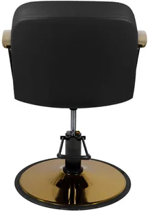 ACTIVESHOP Gabbiano Fotel Do Stylizacji Złoty Bolonia Czarny 10003_132661 - Krzesła i taborety kosmetyczne - miniaturka - grafika 2