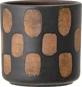 Donice - Bloomingville Osłonka na doniczkę Avo 12 cm czarna 82048992 - miniaturka - grafika 1