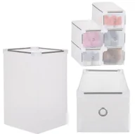 Pudła i pojemniki do przechowywania - Organizer na buty 28x18x18 cm zestaw 5 szt. pudełka z otwieraną klapą 5xHA3002 - miniaturka - grafika 1