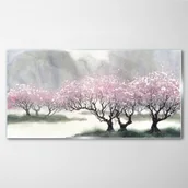 Obrazy i zdjęcia - PL Coloray Obraz Szklany zima śnieg drzewa kwiaty 120x60cm - miniaturka - grafika 1