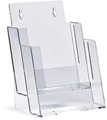 Akcesoria do reklamy - Stojak na ulotki 2 x A5 plexi odlewany 2C160 - miniaturka - grafika 1