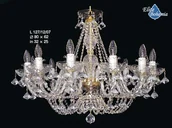 Lampy sufitowe - Elita bohemia Żyrandol kryształowy pałacowy 12-ramienny - Bohemia L 613/12/18 - miniaturka - grafika 1