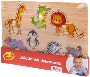Smily Play, układanka drewniana Zoo Uchwyty - Układanki dla dzieci - miniaturka - grafika 2