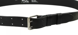 WIREX (PL) Wojskowy Pas Męski Skórzany OFICER RUBIN (PL) Skóra Licowa CZARNY Super Wytrzymały Gładki PR2K XXL - Paski - miniaturka - grafika 4