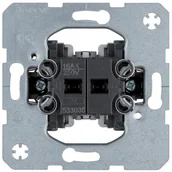Wyłączniki światła i elektryczne - Hager one.platform Łącznik 2-klawiszowy, seryjny (świecznikowy) mechanizm, samozaciski - miniaturka - grafika 1