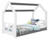 Łóżka dla dzieci i młodzieży - Meble Magnat Domek dziecięce 160x80 dla dzieci białe D2D - miniaturka - grafika 1