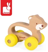 Grzechotki dla dzieci - Janod Miś pojazd Baby Pop, - miniaturka - grafika 1