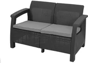 Sofy ogrodowe - Keter Sofa 2-osobowa CORFU LOVE - grafitowa 15-472 - miniaturka - grafika 1
