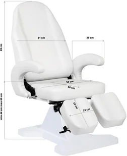 ACTIVESHOP Fotel Podologiczny Hydrauliczny 112 Biały 10003_131927 - Fotele kosmetyczne - miniaturka - grafika 10