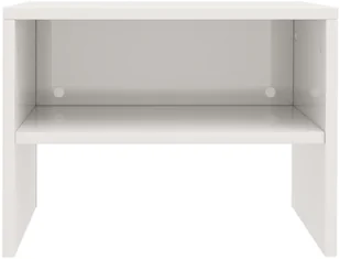 vidaXL Szafka nocna, biała, wysoki połysk, 40x30x30 cm, płyta wiórowa - Szafki nocne - miniaturka - grafika 4