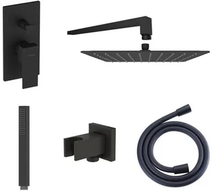 Oltens Zestaw Oltens Molle zestaw wannowo-prysznicowy podtynkowy czarny mat 36602300 - Zestawy prysznicowe - miniaturka - grafika 3