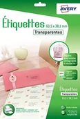 Dodatki do drukarek i skanerów - Avery 126 etykiety, przezroczysty, drukarka atramentowa 3,5 X 38,1 MM J8560CL - miniaturka - grafika 1