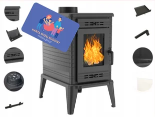 piec koza na drewno kominek K10 wolnostojący - Piece wolnostojące - miniaturka - grafika 4