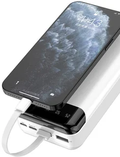 Dudao pojemny powerbank z 3 wbudowanymi kablami 20000mAh USB Typ C + micro USB + Lightning czarny K6Pro+) hurtel-82316-0 - Powerbanki - miniaturka - grafika 6