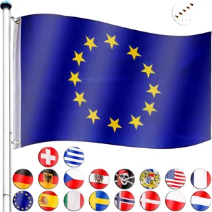 FLAGMASTER FLAGA EUROPY UNII EUROPEJSKIEJ 120x80 CM NA MASZT 30050157 - Flagi i akcesoria - miniaturka - grafika 5