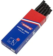 Kredki, ołówki, pastele i pisaki - Edding e-1200, 10 flamastrów, okrągła końcówka, 0,5 do 1 MM, czarny 1200-001 - miniaturka - grafika 1