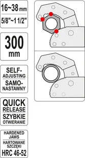 Yato KLUCZ DO RUR SZYBKONASTAWNY 16-38MM YT-22005 YT-22005 - Klucze i nasadki - miniaturka - grafika 4