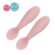 Sztućce dla dzieci - EZPZ EZPZ - silikonowa łyżeczka Tiny Spoon 2 szt. pastelowy róż - miniaturka - grafika 1