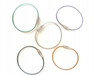 Brelok Na Klucze Stalowy Uchwyt Linka 5szt.KOLORÓW - Breloki - miniaturka - grafika 2