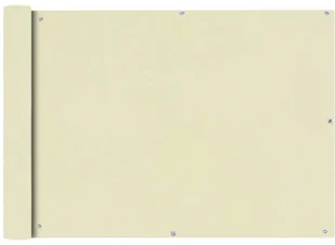 vidaXL Parawan balkonowy, tkanina oxford, 75x600 cm, kremowy 42337 - Parasole ogrodowe - miniaturka - grafika 2