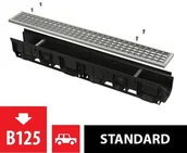 Odwodnienia, kanały i akcesoria - Alca plast Odwodnienie zewnętrzne 10cm z obramowaniem z tworzywa, Ruszt ocynkowany, 6 lat gwarancji AQ/AVZ102-R103 - miniaturka - grafika 1