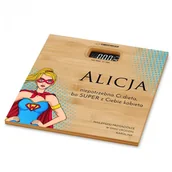 Wagi łazienkowe - Murrano Waga bambusowa łazienkowa z nadrukiem dla przyjaciółki kinomana mola WAG2-002 - miniaturka - grafika 1