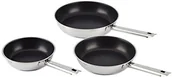 Zestawy garnków i patelni - RÖSLE zestaw patelni 3-częściowy. 20/24/28 cm z powłoką zapobiegającą przywieraniu 3 , stal nierdzewna, 24 cm, 3 jednostek 13216 - miniaturka - grafika 1