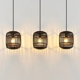 Lindby Canyana lampa wisząca, 3-punktowa, czarna - Lampy sufitowe - miniaturka - grafika 3