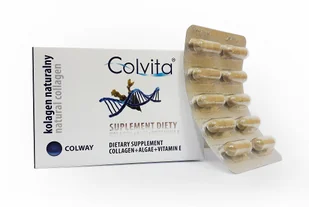 Colway Colvita kolagen algi vit. E - dla stawów mięśni - Colway - 60kaps 03698 - Ochrona stawów - miniaturka - grafika 5
