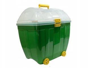 Duży Pojemnik Kuferek kółka, na zabawki Żółty - Pojemniki na zabawki - miniaturka - grafika 5