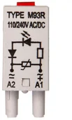 Inne akcesoria elektryczne - Relpol Moduł sygnalizacyjny LV dioda LED czerwony + warystor V) 110-230 V AC/DC M93R szary 854861 854861 - miniaturka - grafika 1