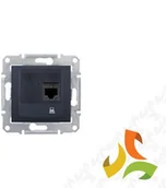Gniazdka elektryczne - Schneider Electric SEDNA Gniazdo komputerowe 1 pojedyncze 1xRJ45 kat.6 STP grafit SDN4900170 SDN4900170/SCH - miniaturka - grafika 1