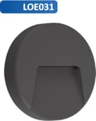 Lampy ogrodowe - LUMAX LOE031 OPRAWA ELEWACYJNA ASTON 3W 4000K TYP 1 KOŁO LUMAX LOE031 - miniaturka - grafika 1