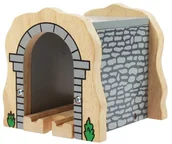 Kolejki i akcesoria - BigjigsRail Tunel kolejowy szary do kolejek drewnianych BJT120 - miniaturka - grafika 1