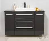 Szafki łazienkowe - Szafka wisząca z umywalką 120/39/C3/LIZ seria Fokus Sz FKS-S-U120/39/C3 + LIZ600 - miniaturka - grafika 1