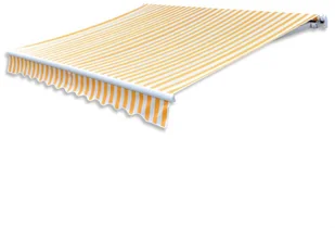 vidaXL vidaXL Markiza przeciwsłoneczna biało-żółte płótno 3 x 2,5 m (bez stelażu) - Markizy - miniaturka - grafika 2