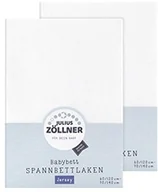 Prześcieradła dla dzieci - Zollner Julius prześcieradło z gumką na łóżko dziecięce, wymiary: 60 x 120 / 70 x 140 cm, w różnych kolorach dwupak dwupak biały - miniaturka - grafika 1