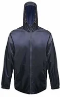 Kurtki i kamizelki sportowe męskie - Regatta Regatta męska profesjonalna Pro Packaway wodoodporna i oddychająca wiatroszczelna kurtka ochronna, granatowa, 2 x duża TRW248 54090 - miniaturka - grafika 1