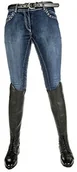 Bryczesy - HKM spodnie do jazdy konnej Pasadena-Summer Denim silikonowe w pełni wysadzana 82106100.0495 - miniaturka - grafika 1
