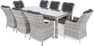 HOME & GARDEN Meble ogrodowe technorattanowe Bristol 230 cm Light Grey / Grey 8+1 766805 - Meble ogrodowe - miniaturka - grafika 2