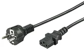 Kable - Goobay Przewód zasilający 5 m, czarna  wtyczka z zestykiem ochronnym (typ F, gniazdo CEE 7/7) > urządzeniu C13 (złączem IEC) 96037 - miniaturka - grafika 1