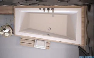 Besco Intima 150x85cm wanna asymetryczna prawa + obudowa + syfon #WAI-150-NPI/#OAP-150-INT/19975 - Wanny z hydromasażem - miniaturka - grafika 3